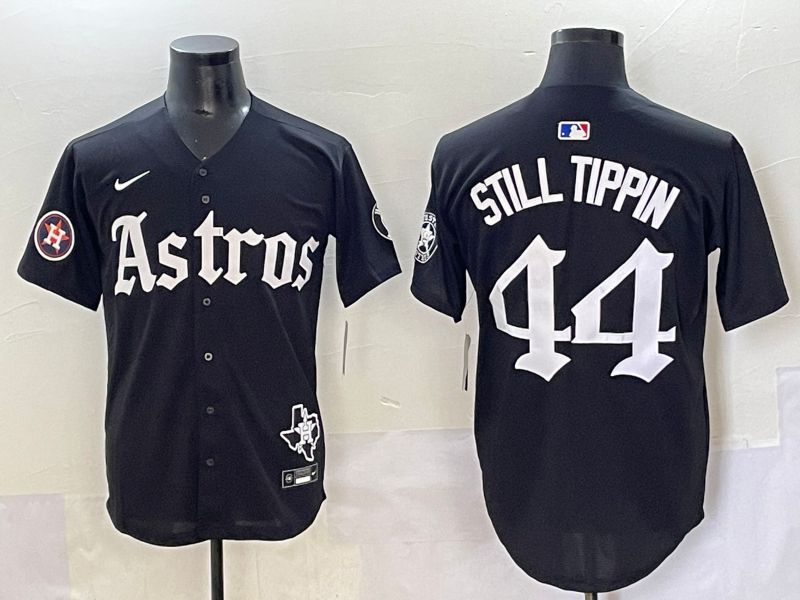 Men 2025 Houston Astros #44 Still Tippin Black Five generations Joint Name Nike MLB Jersey style 20->houston astros->MLB Jersey